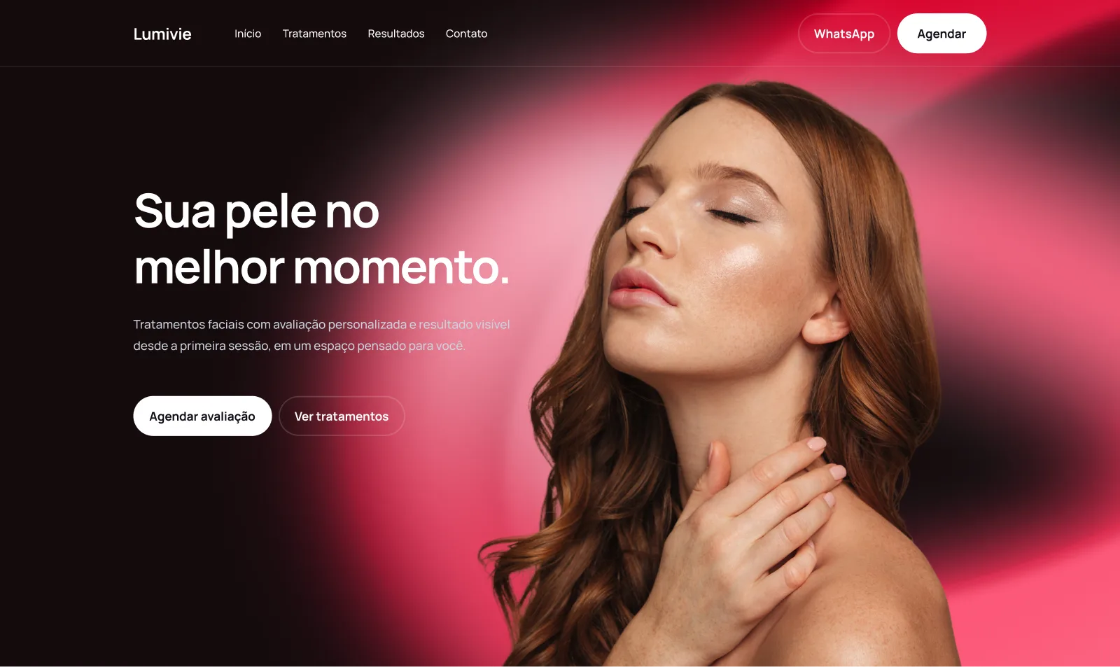 Hero da Lumivie, página de exemplo montada pela Croqui