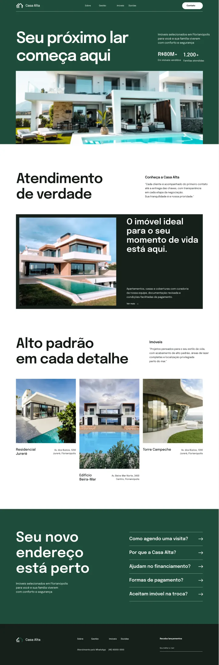 Exemplo de página: Imobiliária