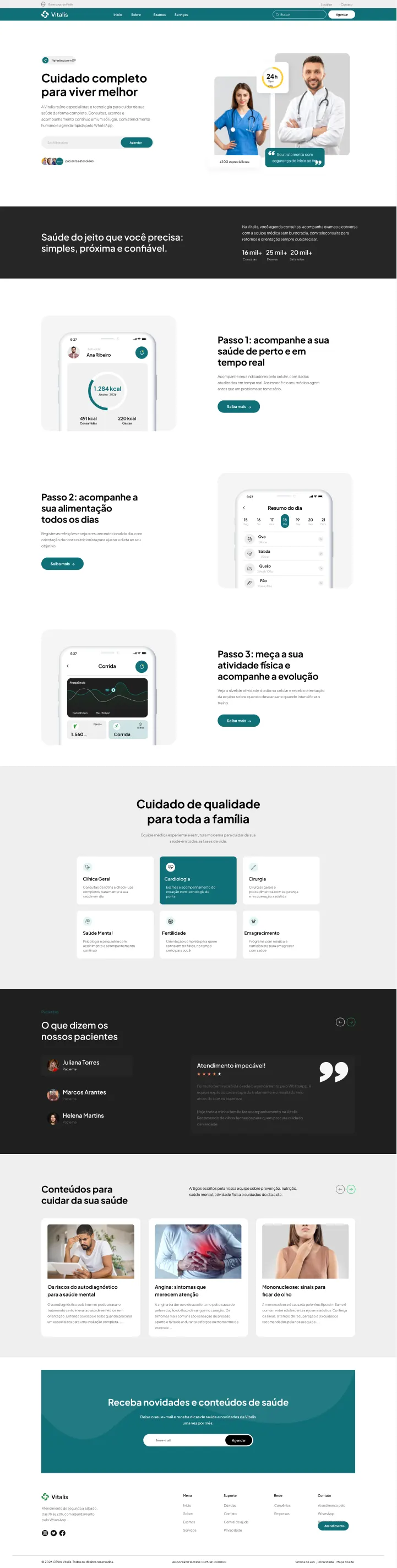 Exemplo de página: Saúde